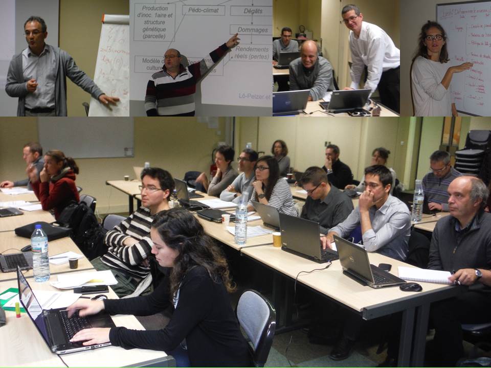 les 4 intervenants et les 16 participants
